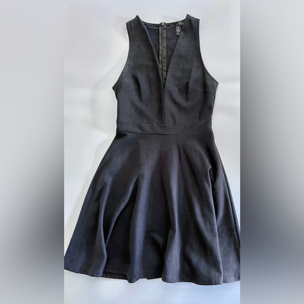 Low v-neck mini dress